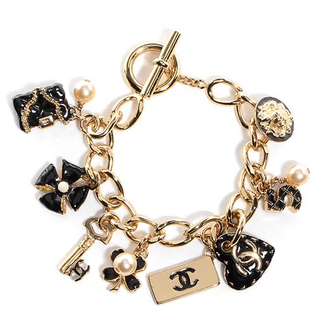 chanel gold bracelet|authentic chanel charm bracelets.